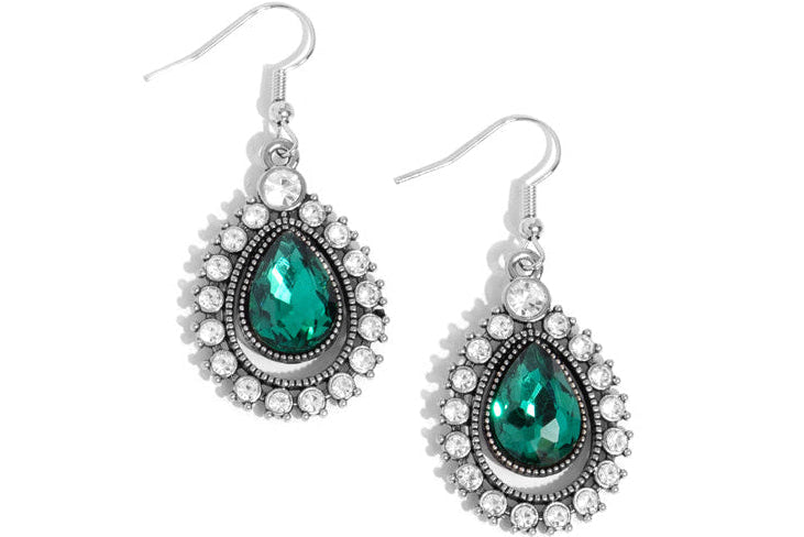 Glittery Green Teardrop