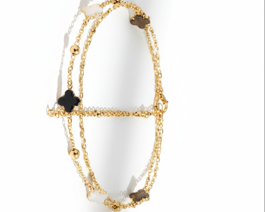 White Shell & Black Onyx